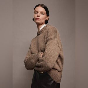 Mango Wool blend crewneck sweater